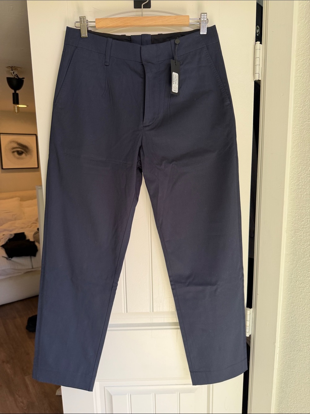 rag & bone Navy Chino Pants - Straight Tapered Fit